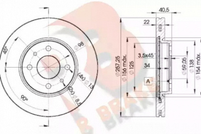 R BRAKE 78rbd21650 -  Тормозной диск